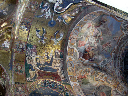 002-072404-6-Mosaic ceiling,  la Martorana Church, Palermo