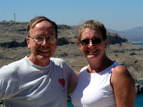 059-073004-52-Mike and Carol at Lindos