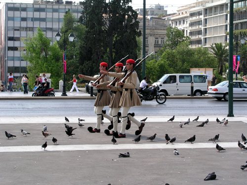 090-080304-67-Soldiers approach for changing of the guard